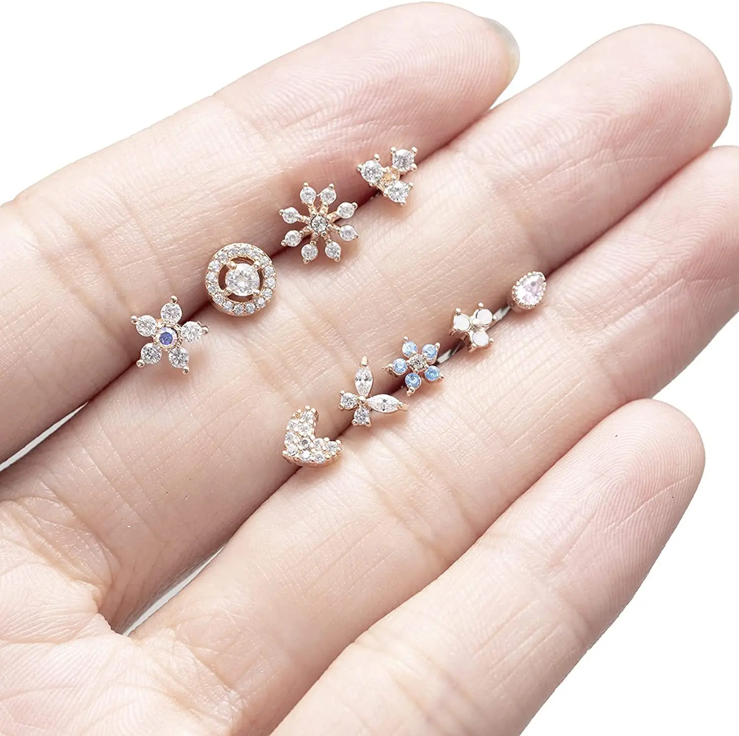 Stainless Steel Nose Nail Jewelry 0.8Mm L Rod Laboratory Diamond 5A Body Puncture Jewelry Diamond Nose Pin /