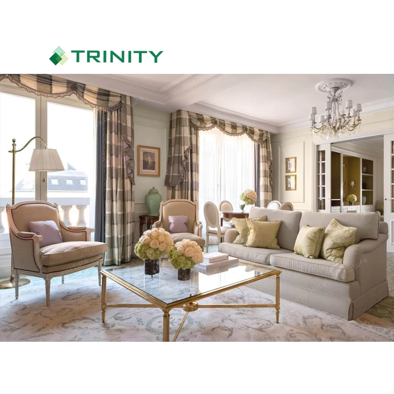 Custon 6 star hotel bed room furniture suppliers hospitality furnishings and design