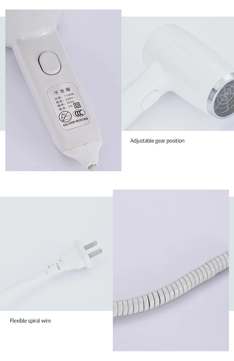 Promotions Top Grade Fashion Design Hotel Hair Dryer Plastic Metal Foldable