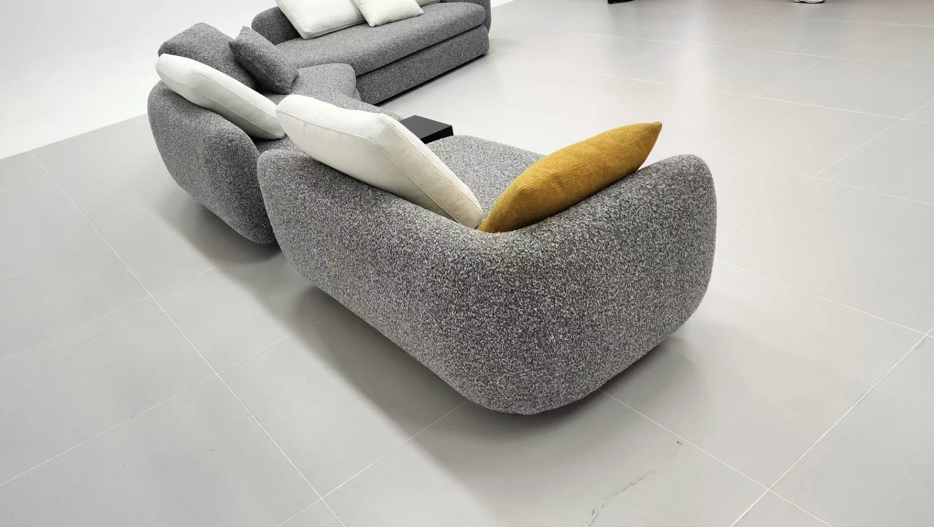 Luxury light Italian furniture sofa set living room furniture sofa set modern fabric sofa furniture set