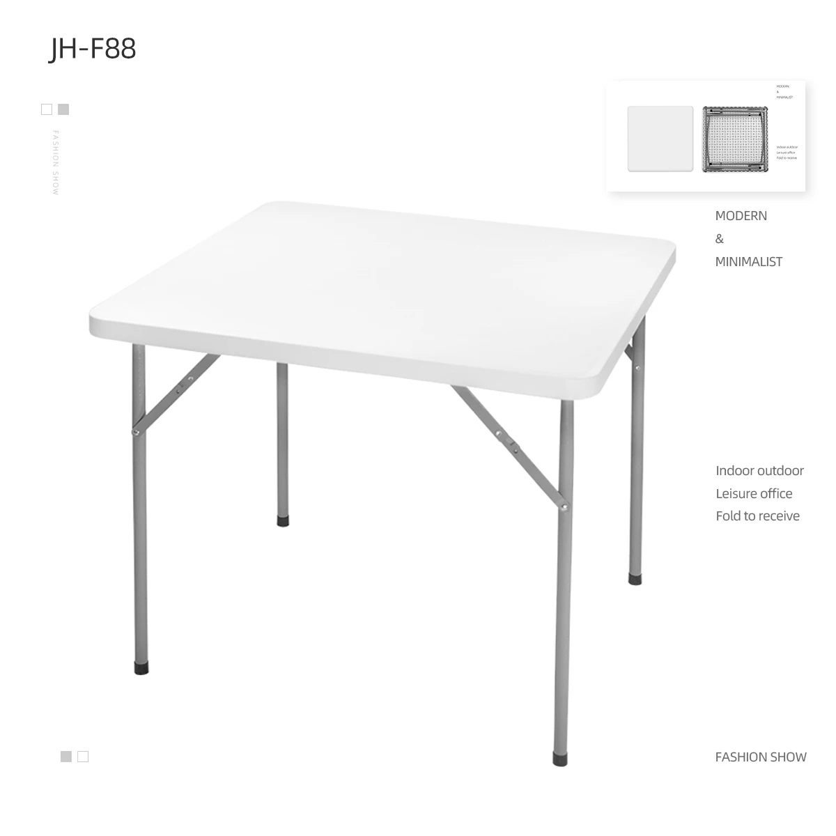 OEM Custom Outdoor BBQ Picnic Portable Foldable Banquet Restaurant Square Folding Table