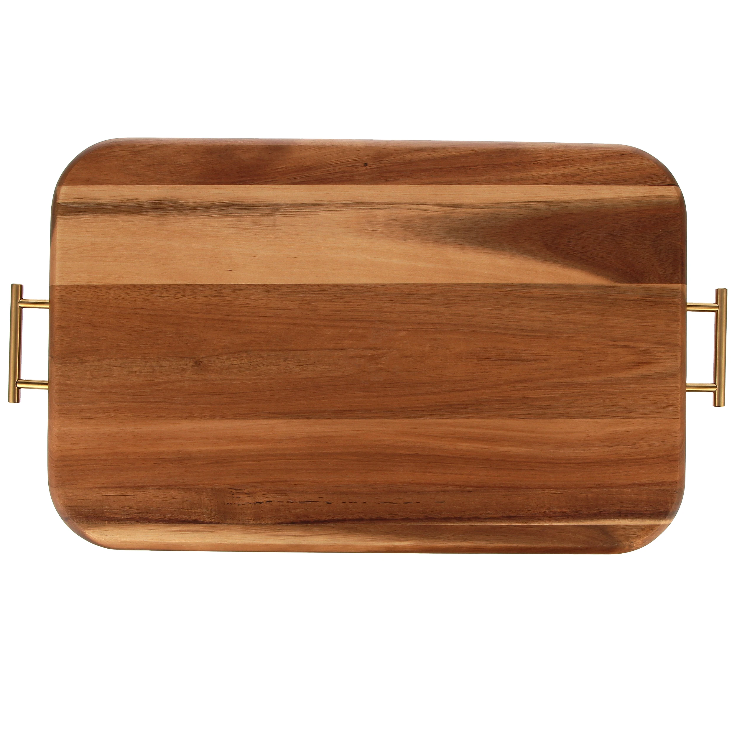 Acacia Wood Serving Tray with Handles Decorative Serving Trays Platter for Breakfast in Bed, Lunch, Dinner