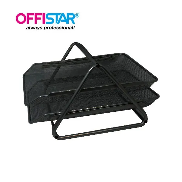 Office desktop organizer black metal mesh document file drawer paper file tray