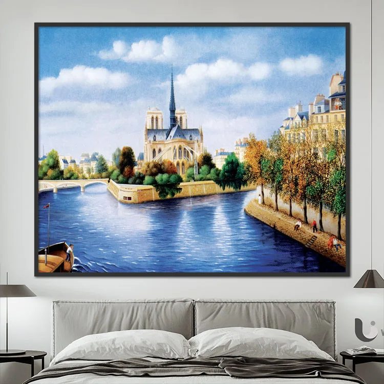 Seascape Canvas Painting Wall Art Blue Sea Beach Seaside Scenery Artwork Cuadros Decorativos For Home Decoration