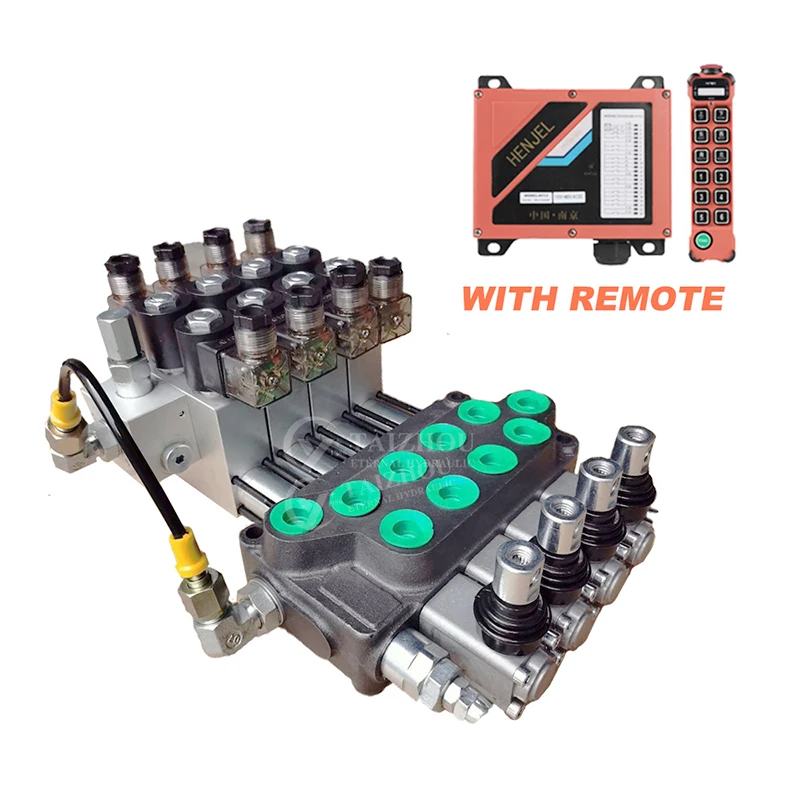 Секционный направленный клапан с беспроводным дистанционным управлением, гидравлический Соленоидный клапан управления Dcv DCV40 DCV60 Dcv100 DCV140
