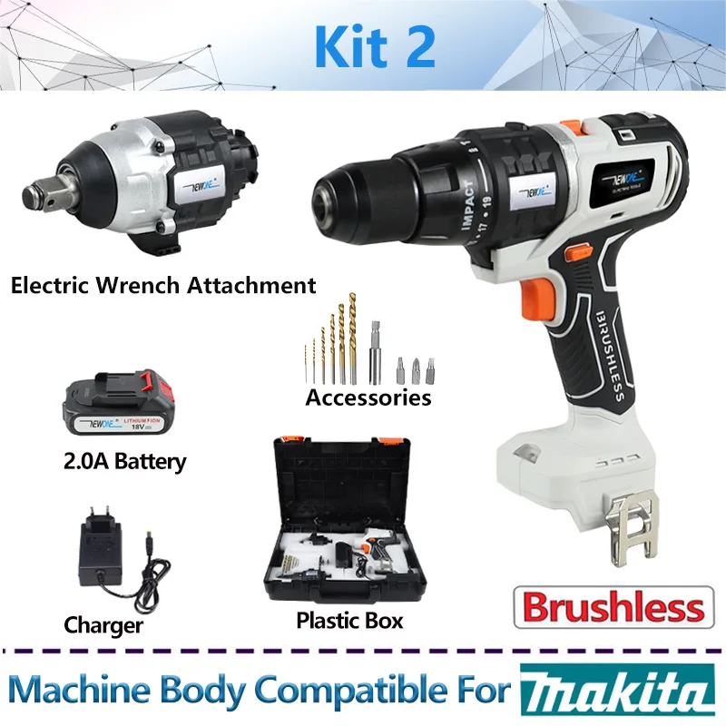 Compatible for Makita 18V Brushless Impact drill and Circular saw screwdriver jig saw Recip saw chainsaw oscillating tool sander