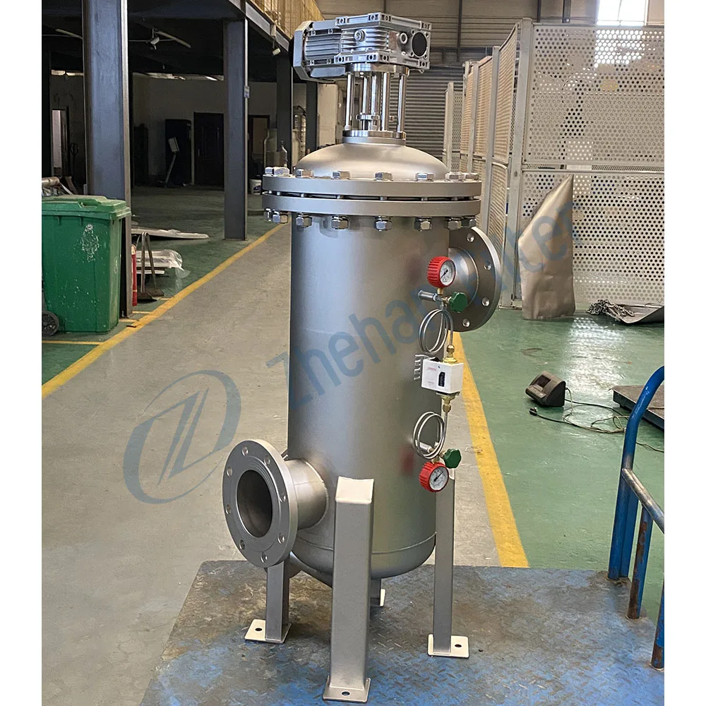 High flow corrosion resistance easy control water treatment irrigation self cleaning filter auto cleaning filter housing