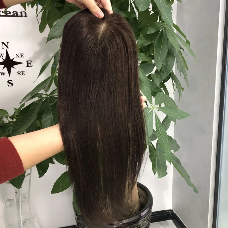 2022 Popular Fast Shipping Wholesale 100% Real Virgin Brazilian Human Hair Topper For Women Hair Toupees 8*12cm