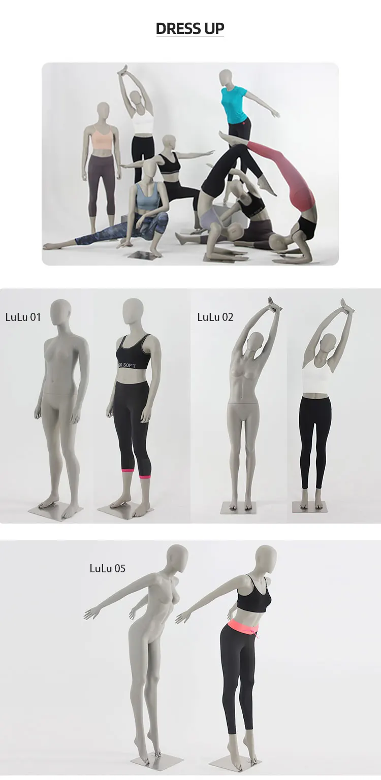 Clothes Display Female Yoga Fitness Mannequin Full Body Standing Female Mannequin