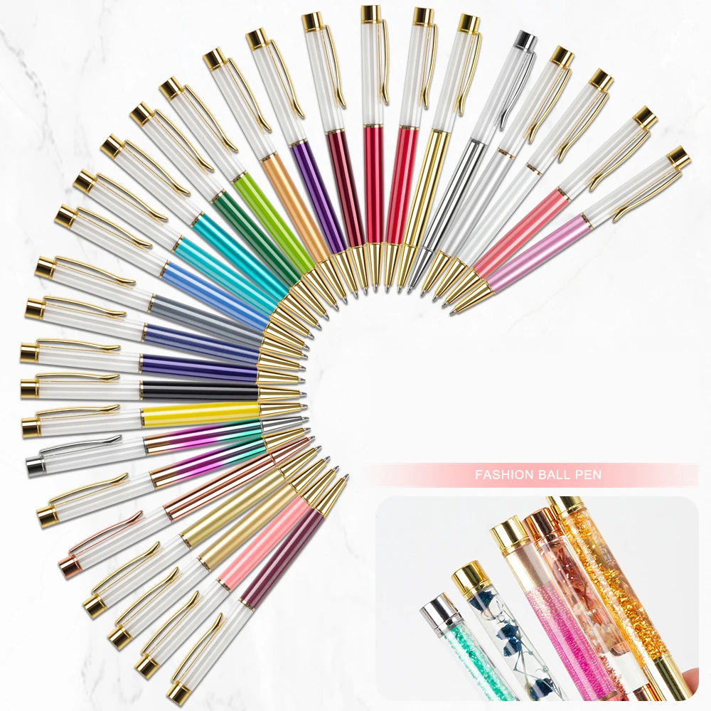 Hot Sale DIY Gold Accessories Custom Logo Ballpoint Pen Empty Metal Tube for Business or Novelty Promotion