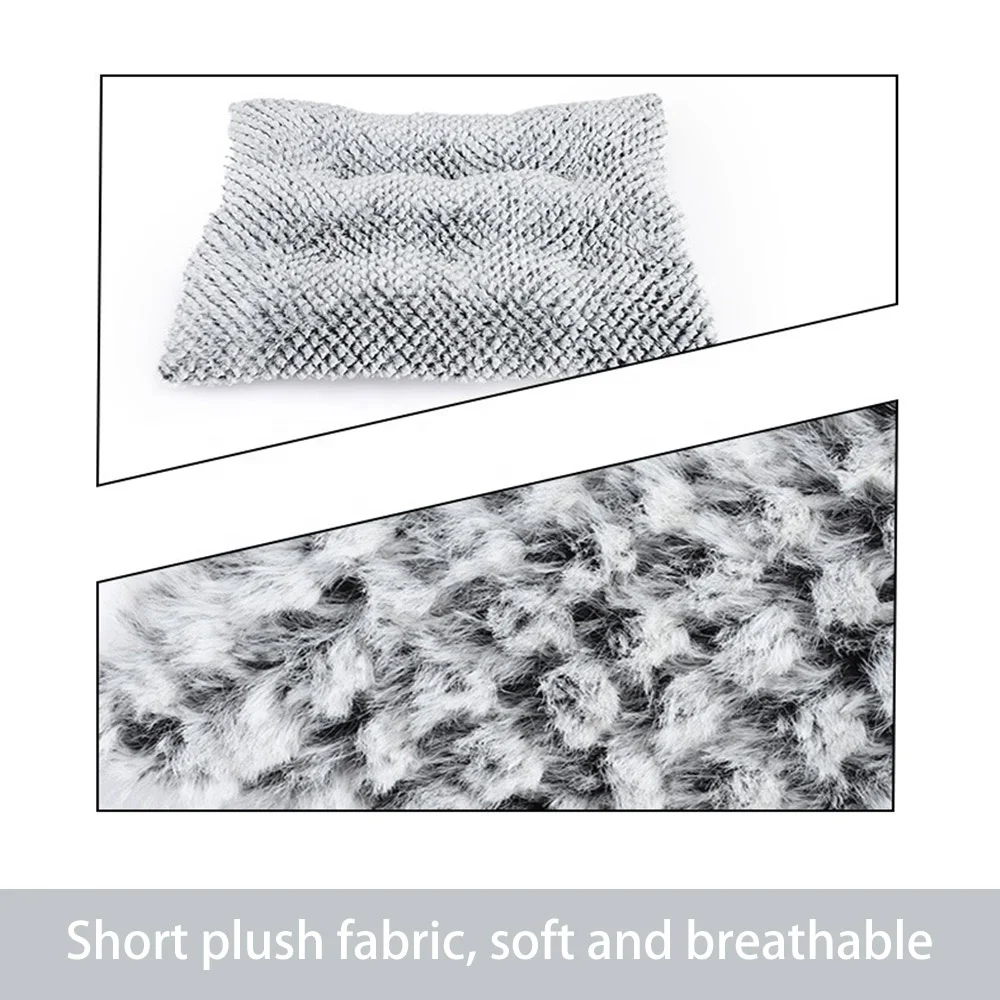 Premium Short plush Dog Bed Pad Made from soft pp cotton filler Oxford cloth non-slip bottom to keep Pet mat warm in winter