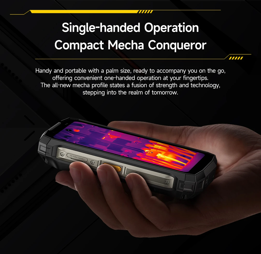 5G Mini Rugged Smartphone FLIR Thermal Image Camera 8+256GB Android 14 4.7' 6200mAh NFC Global Phone Ulefone Armor Mini 20T Pro