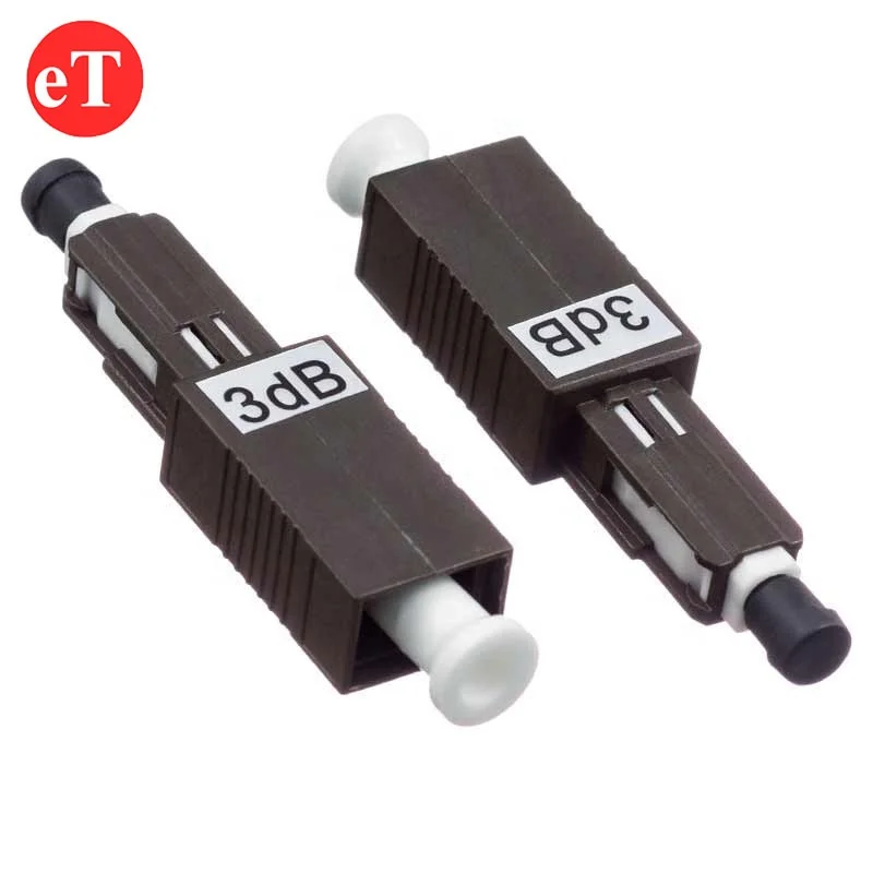 0-25dB Fixed Single Mode MU UPC Male To Female Fiber Optic Attenuation Connectors Attenuator