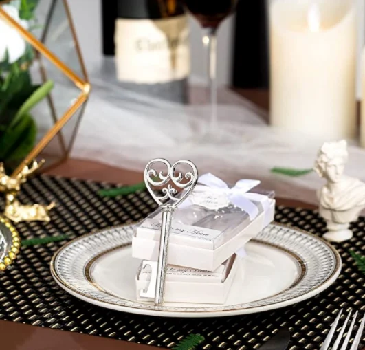Key to My Heart Style Wine Bottle Opener Return Gifts Wedding Gifts For Guests