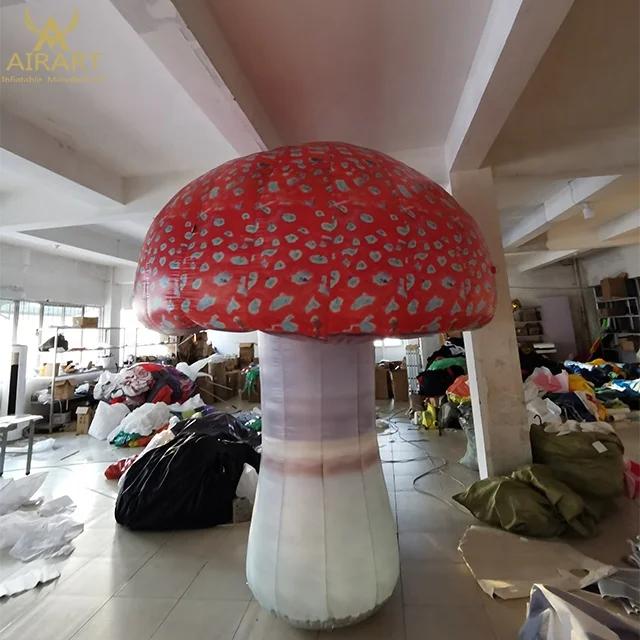 
party supply vivid colorful giant inflatable mushroom with led lights for Alice in Wonderland themed activities 