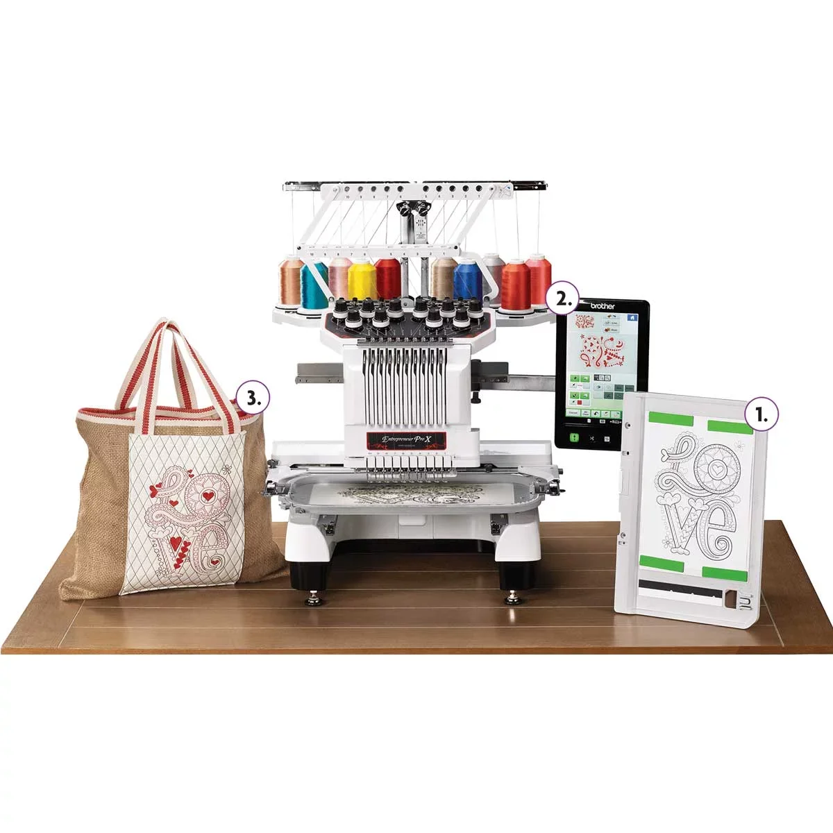 New Stock Arrival Brother PR1050x 10-Needle computerized Embroidery Machine  for Cap Clothes