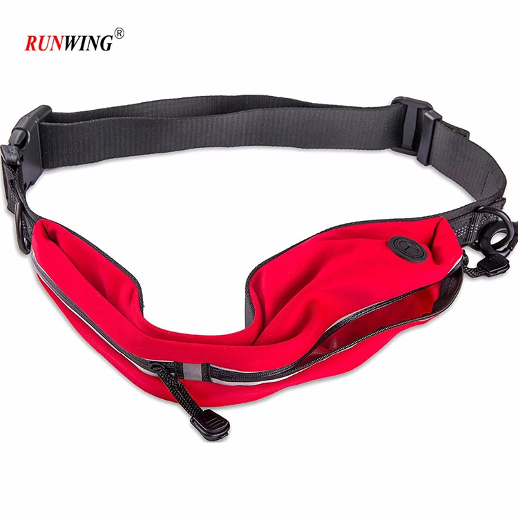 Wholesale Hands Free Bungee Dog Leash with Zipper Pouch and Waist Belt Bag,Dual Handles Reflective Pet Leash for Dogs Running