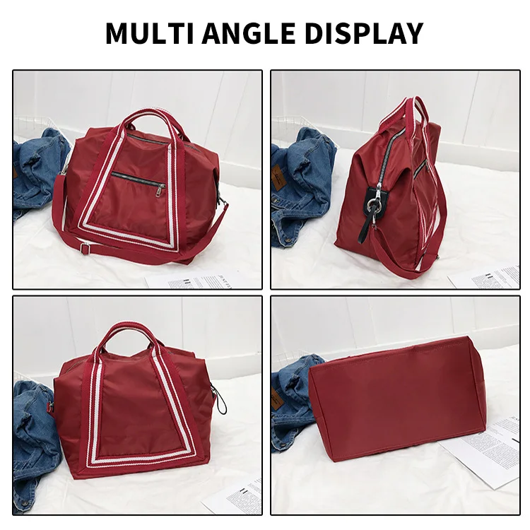 women weekender pink travel luggage bags organizer Waterproof Swimming Yoga  carry on sport gym duffle bag with wet pokecket