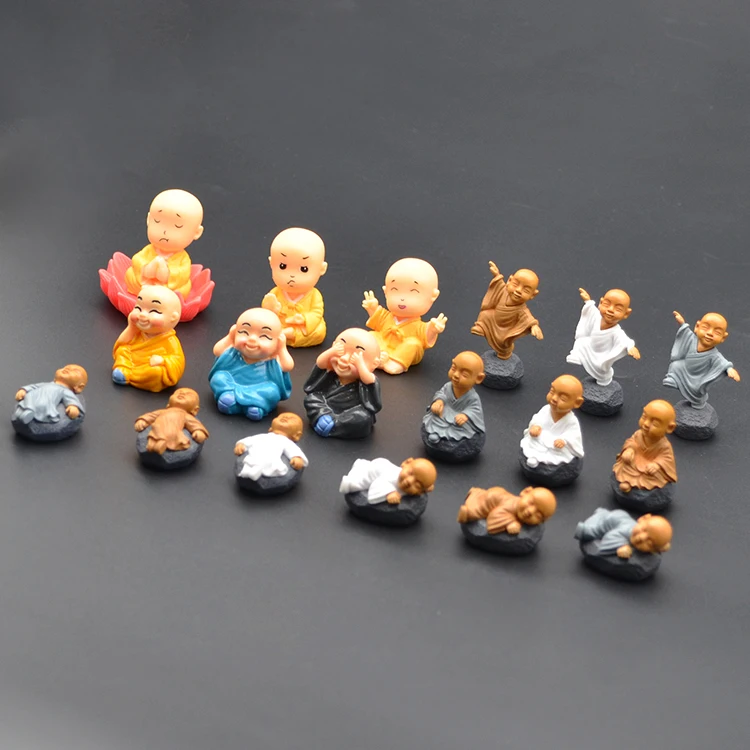 miniature people terrarium cute little monks collection figures home ornament garden resin figurine statue