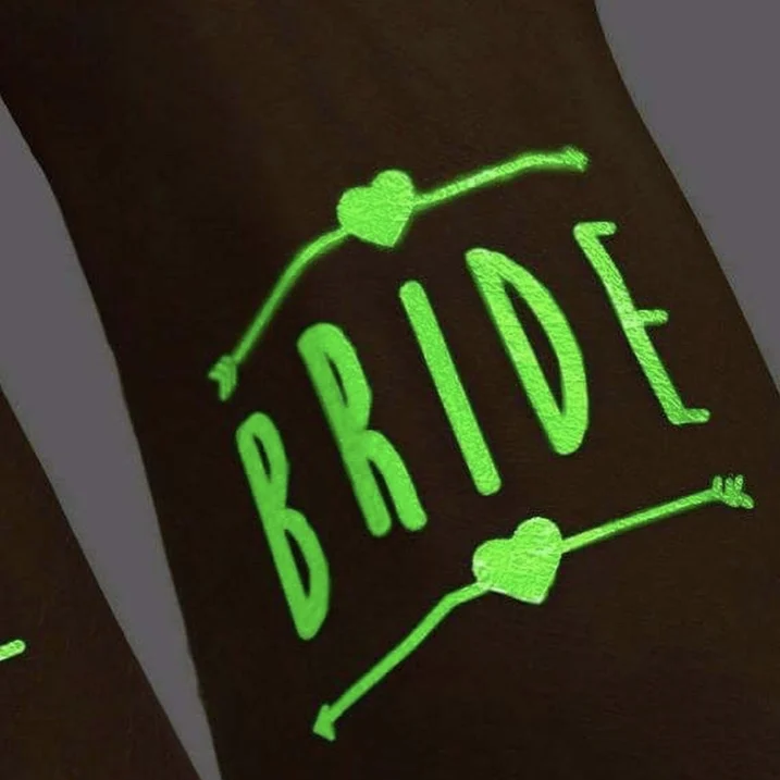 Hot sale Fluorescent Body Bride Temporary Tattoo Sticker