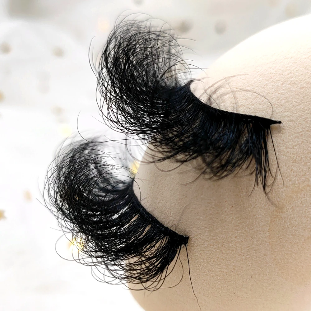 Wholesale lashes bulk buy natural mink eyelashes 5d d curl mink lashes 25mm mink eyelashes with boxes