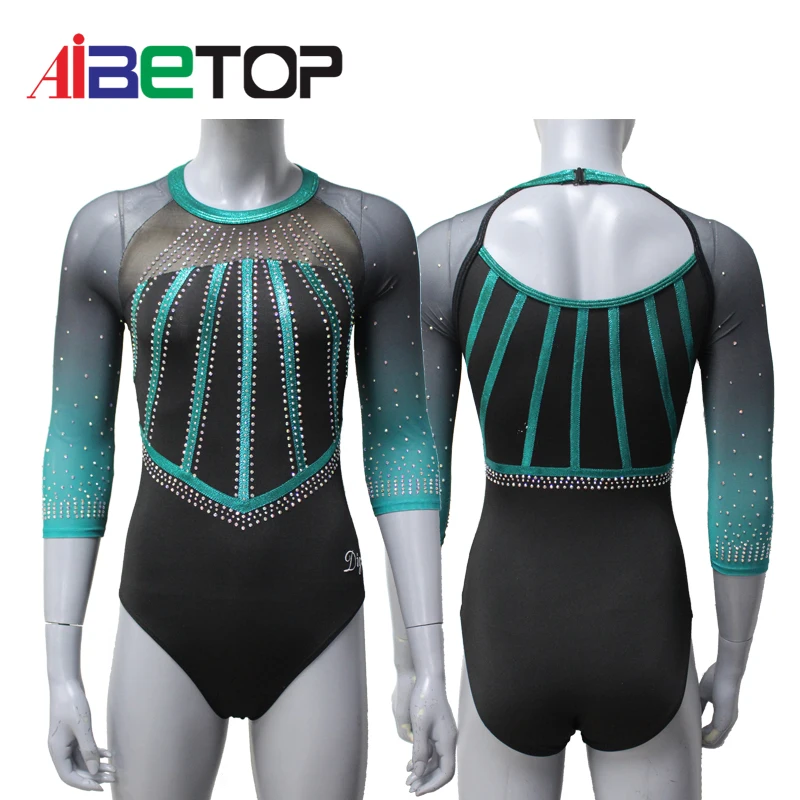 OEM Newest Youth Gymnastic Sublimation Polyester Spandex Leotard Custom Rhythmic Gymnastics Leotard