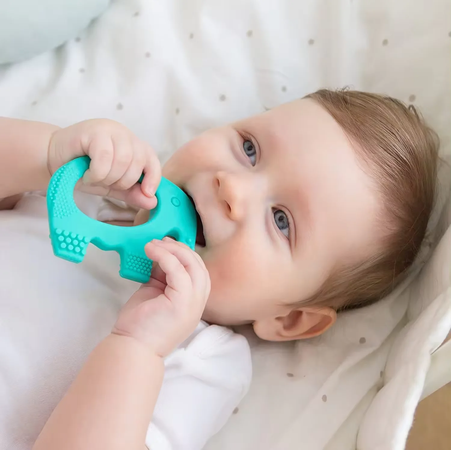 Soft and Highly Effective Elephant Teether, customized Baby Teething Toys