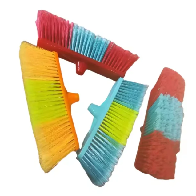 Factory direct Wholesale Cheap Broom Cleaning Product Floor Cleaning Broom Multi-colored Plastic Broom Head