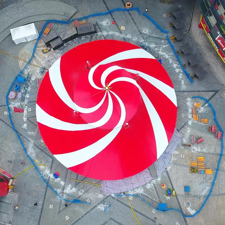 Spherical 360 Dome Cinema 4D Canopy Tent PVC Canvas Cover with Fabric Side Walls for Indoor Outdoor Projection Hexagon Pipe