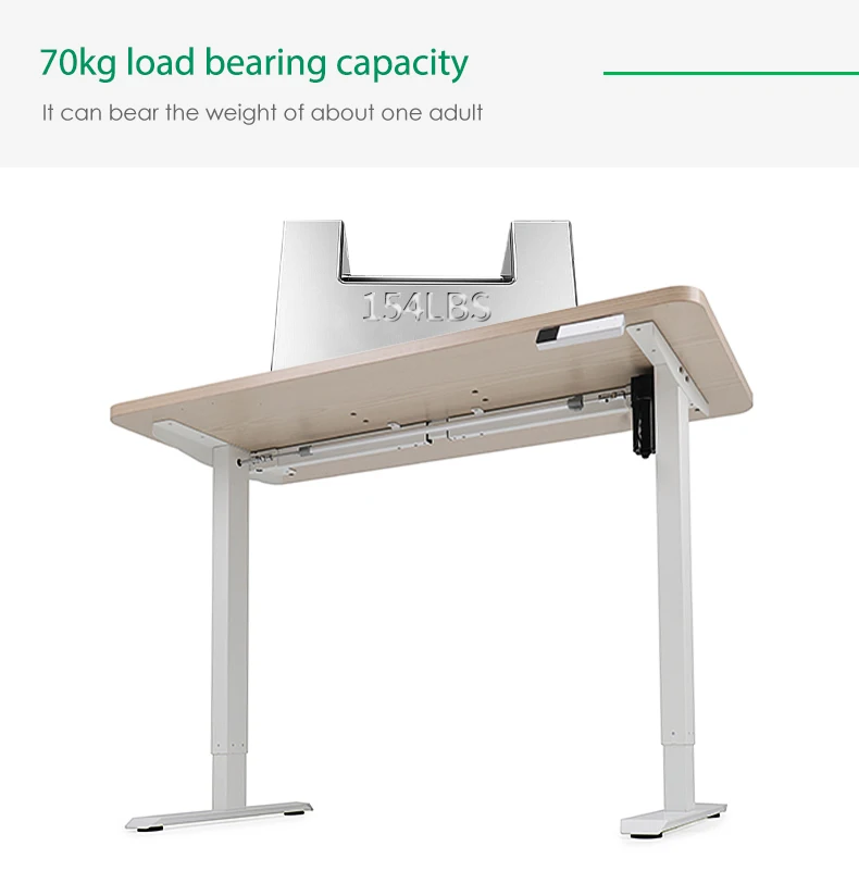 Ergonomic electric stand up desk height adjustable office workstation computer standing desk frame lift table for for study