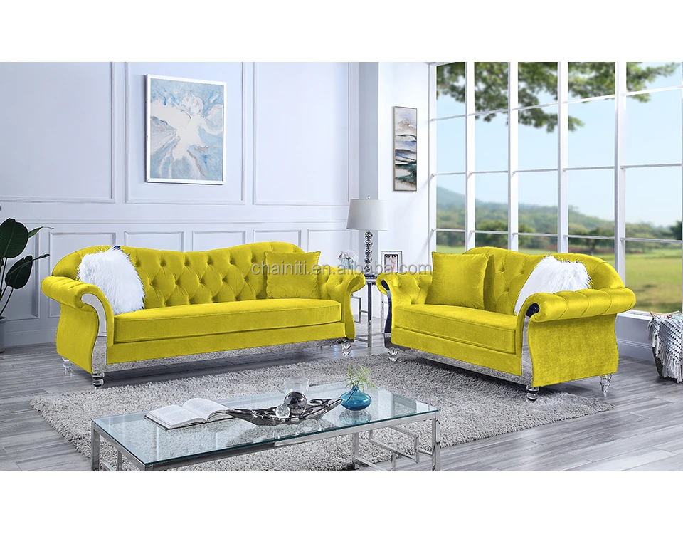 furniture factory modern design luxury sofa set velvet fabric sets couch living room sofa