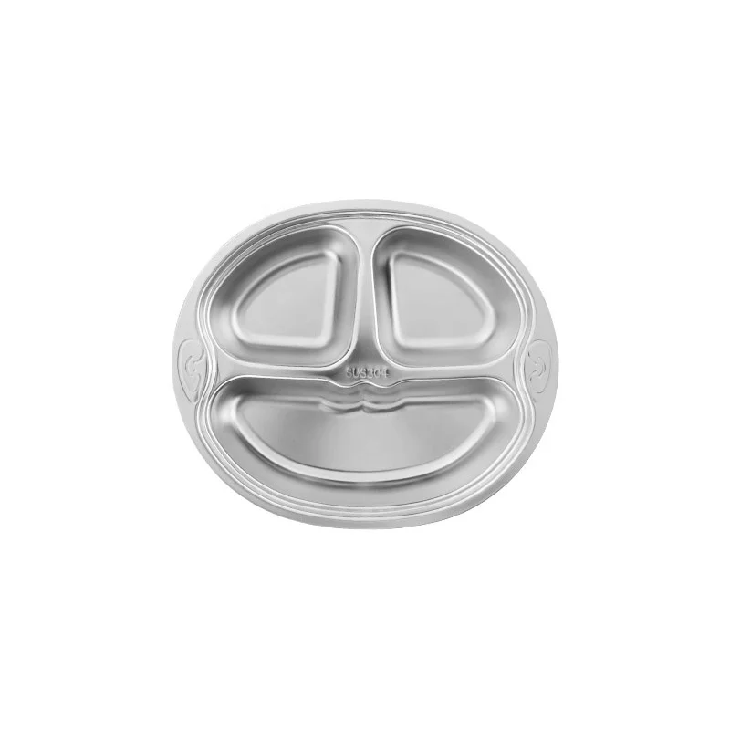 LYFLUCKY OEM/ODM Cute animal shaped stainless steel plates for use in the cafeteria