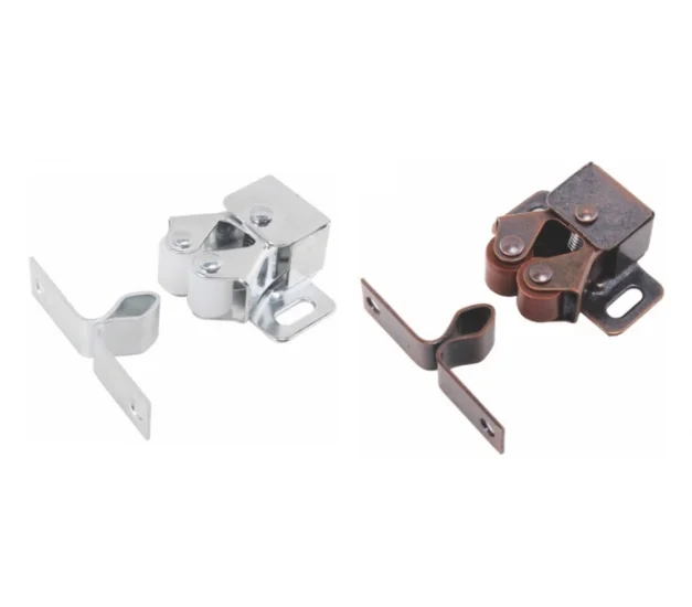 Camper caravan Cabinet and Drawer Hardware RV Cabinet Latch Copper double roller door catch for Cabinets Dressers