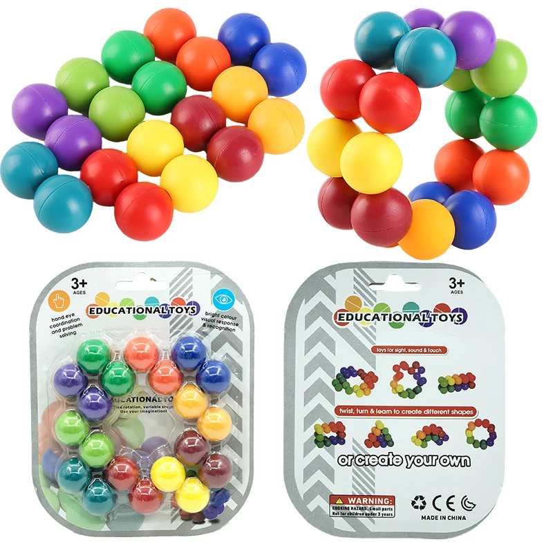 Hot Selling Phone Holder Educational 3D Color Puzzle Balls DIY Logical Training Fingertip Stress Relief Fidget Toys