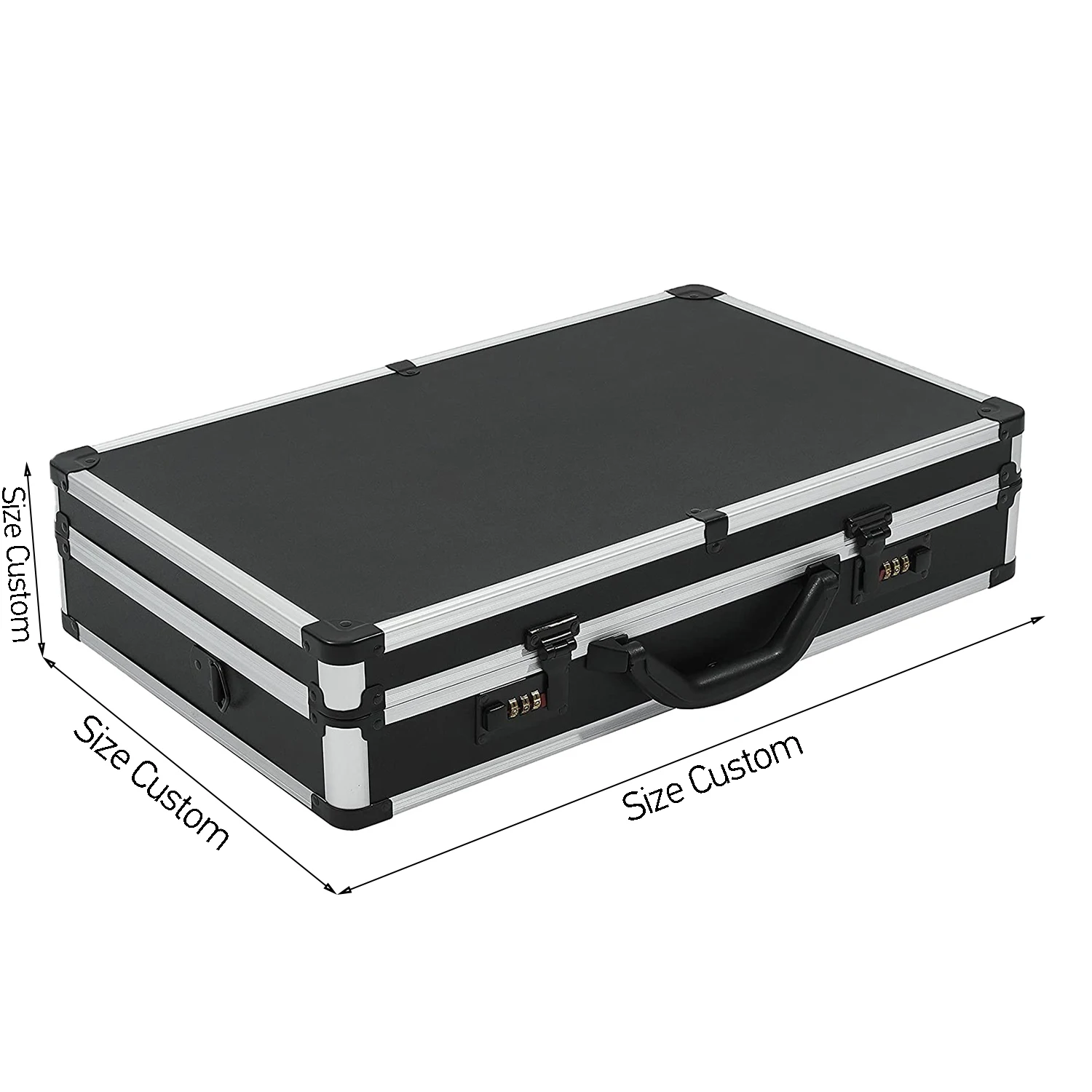 Ningbo Factory Wholesale Competitive Price Custom Size OEM Aluminum Storage Box Equipment Tools Carrying Case with Leather Tray