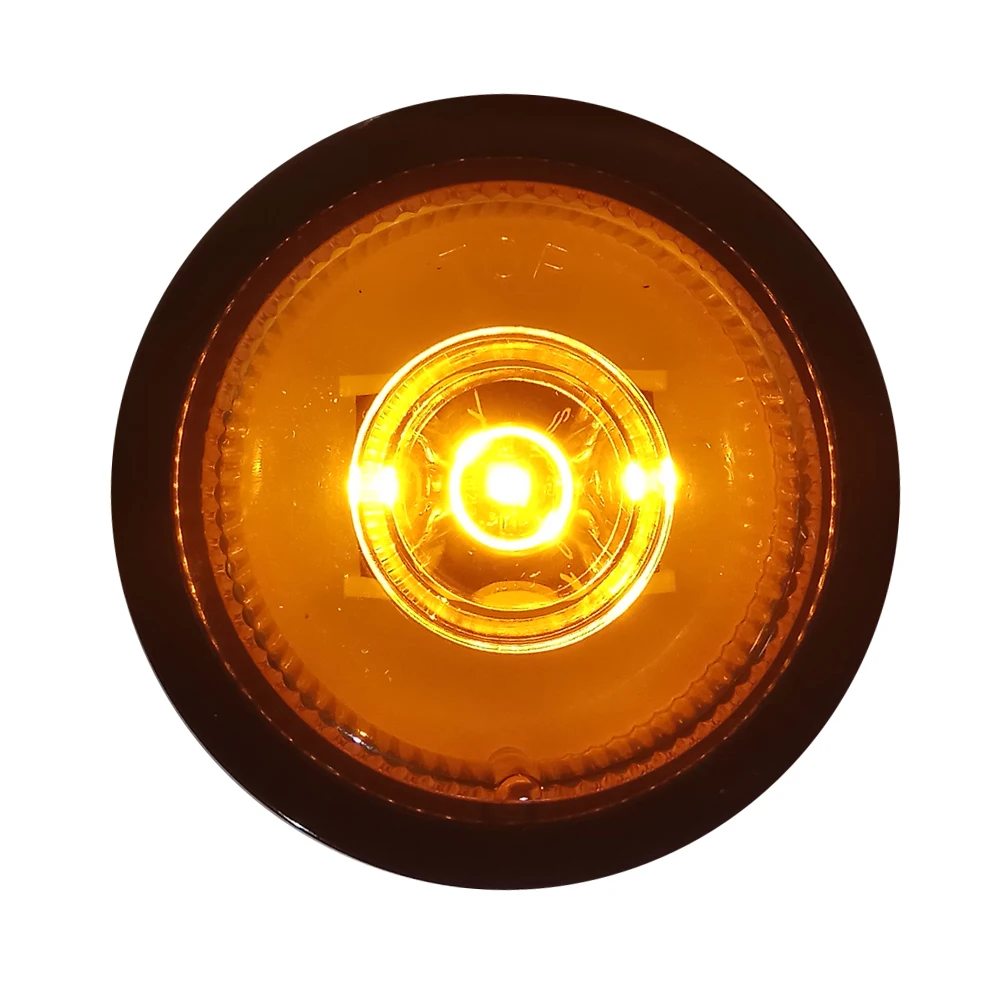 
2020 Truck parts accessories 3 Amber diodes 2.5inch round LED side marker lamps lights 