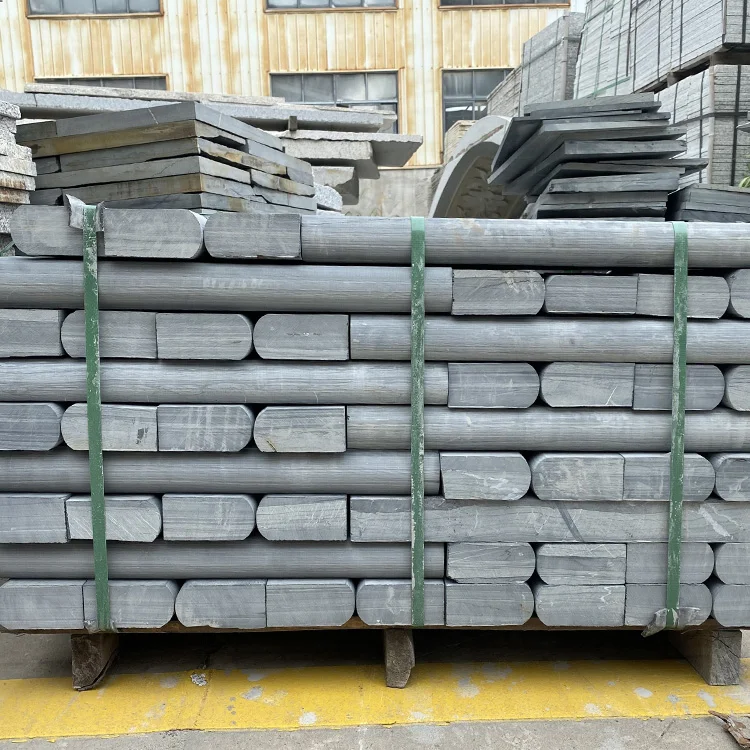 Natural Solid Polish Bluestone Border Upstand Road Side Curb Stone Garden Road Pool Standard Kerbstone Curbstone Step