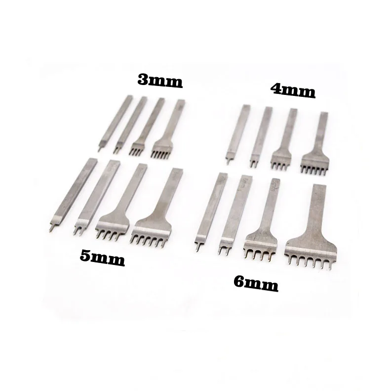 DIY leather tools 3MM 4MM 5MM 6MM white steel diamond hole cut leather tools multi-specification wholesale