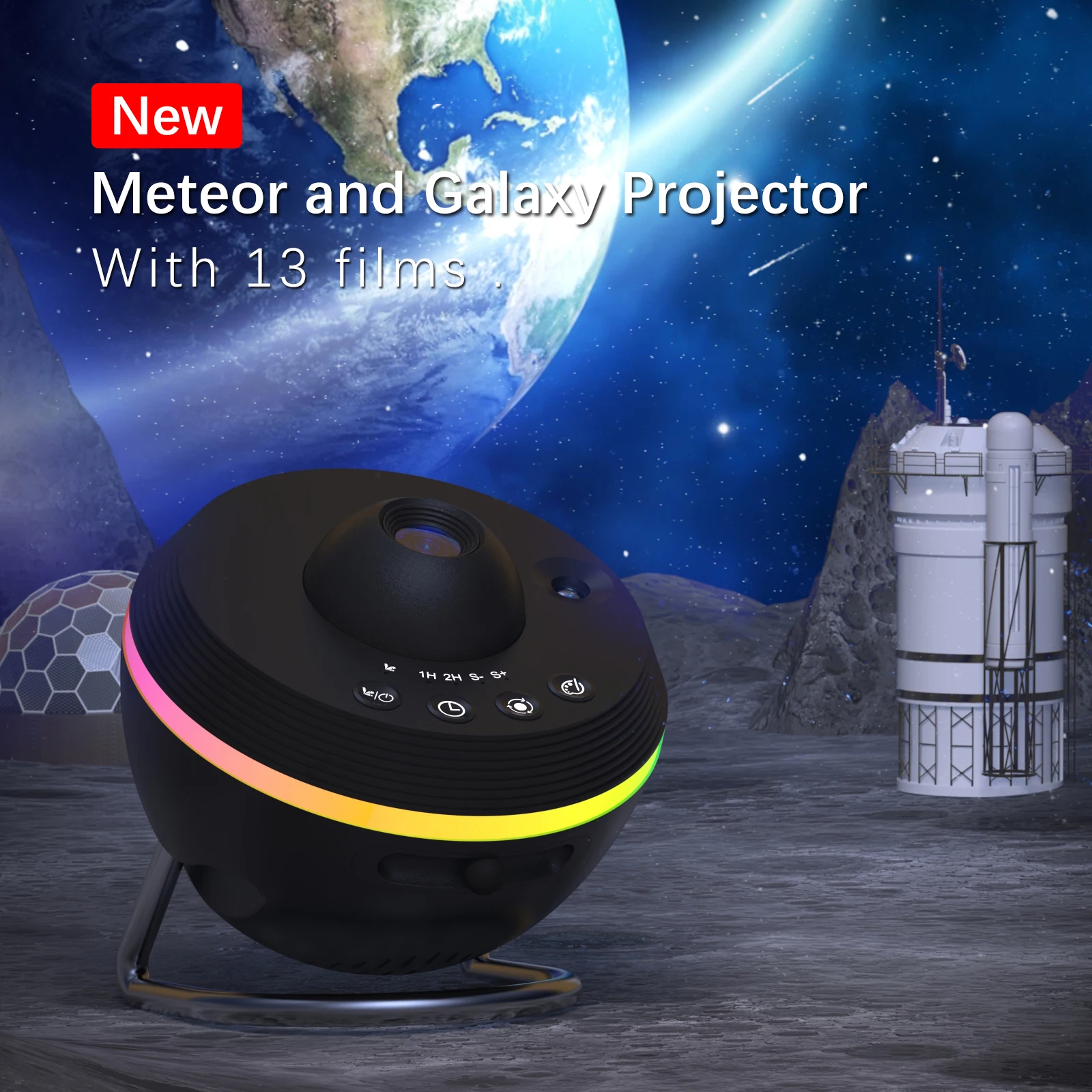 Customised HD 4K Pattern Star Projector Galaxy Projector Night Lamp Kids Gifts Item Set with Meteor for Girls Boy Birthday