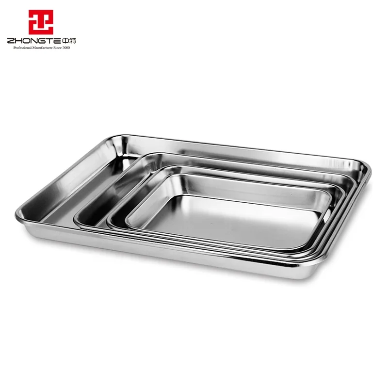 Food Grade Stainless Steel Wire Metal Mesh Cookie Sheet Set Baking Sheet Chef Toaster Oven Baking Tray / Baking Pan