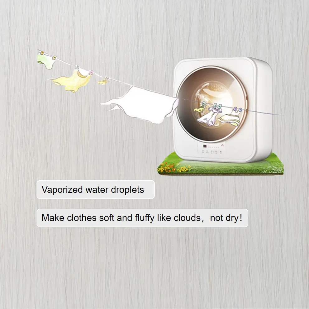 HEYRV 3kg RV Caravan Washing Machine Mini Fully Automatic Washer Dryer Portable Front Loading Washing Machine