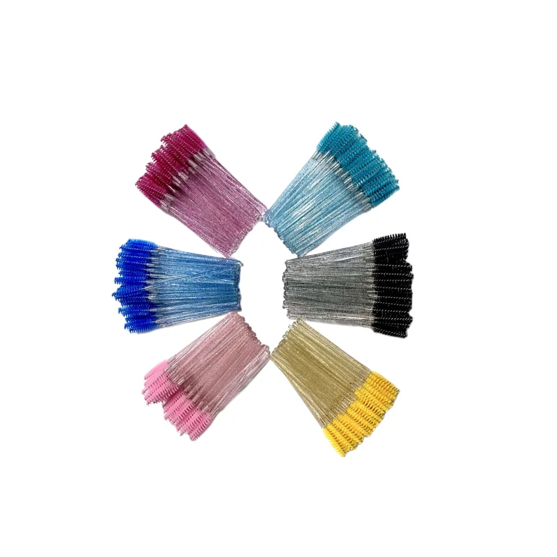 50pcs/bag customizeation transparent rod mascara spoolie for eyelash extension