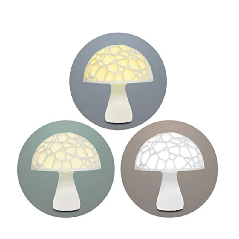 Lonvis Novelty Night Light EU Plug Induction Dream Cool Mushroom Fungus Production Touch Pink Small Mushroom Lamp Rechargeable