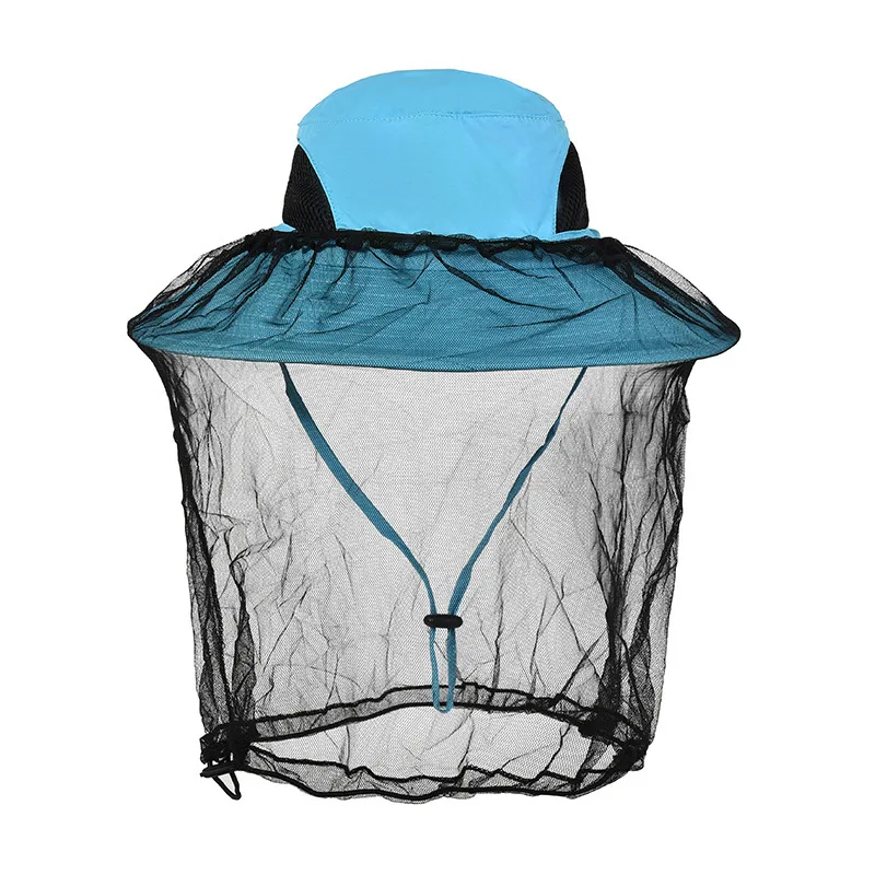 FF1375 Outdoor Mosquito Bucket Hat Head Net Fishing Sun Hat Hunting Netting Mesh Hood Cap Beekeeping Beekeeper Bee Veil Hat