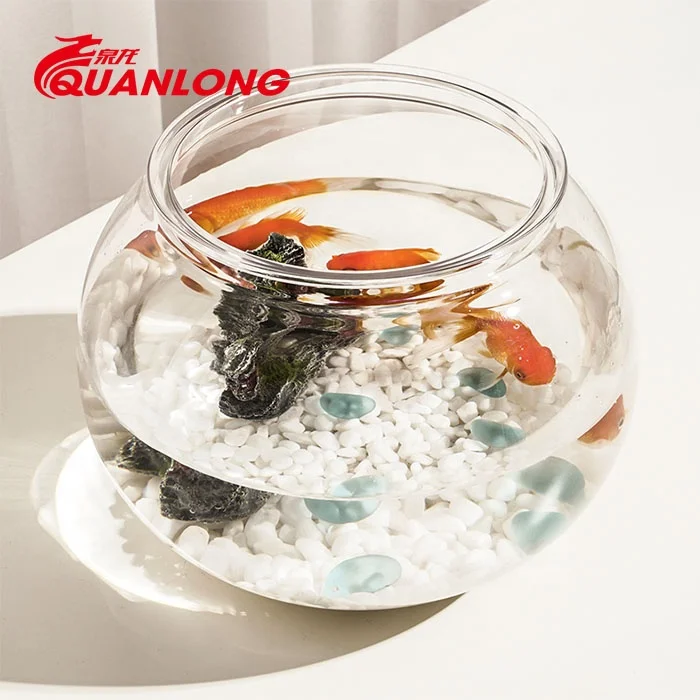 Round small fish bowl plastic gold fish small tank
