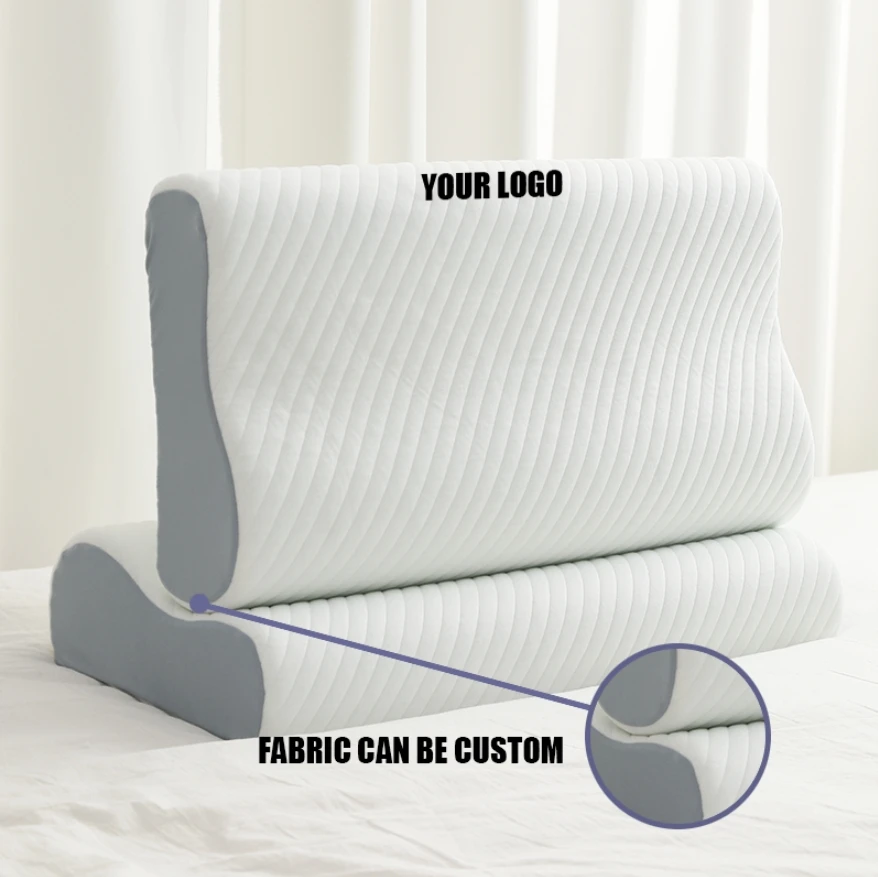 Removable Cover Ergonomic Wave Orthopedic Bed Cervic Pillow Soft Memory Foam Pillow for Sleeping