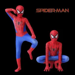 Red Black Spiderman Costume Spider Man Suit Spider-man Costumes Children Kids Spider-Man Cosplay Clothing halloween costume