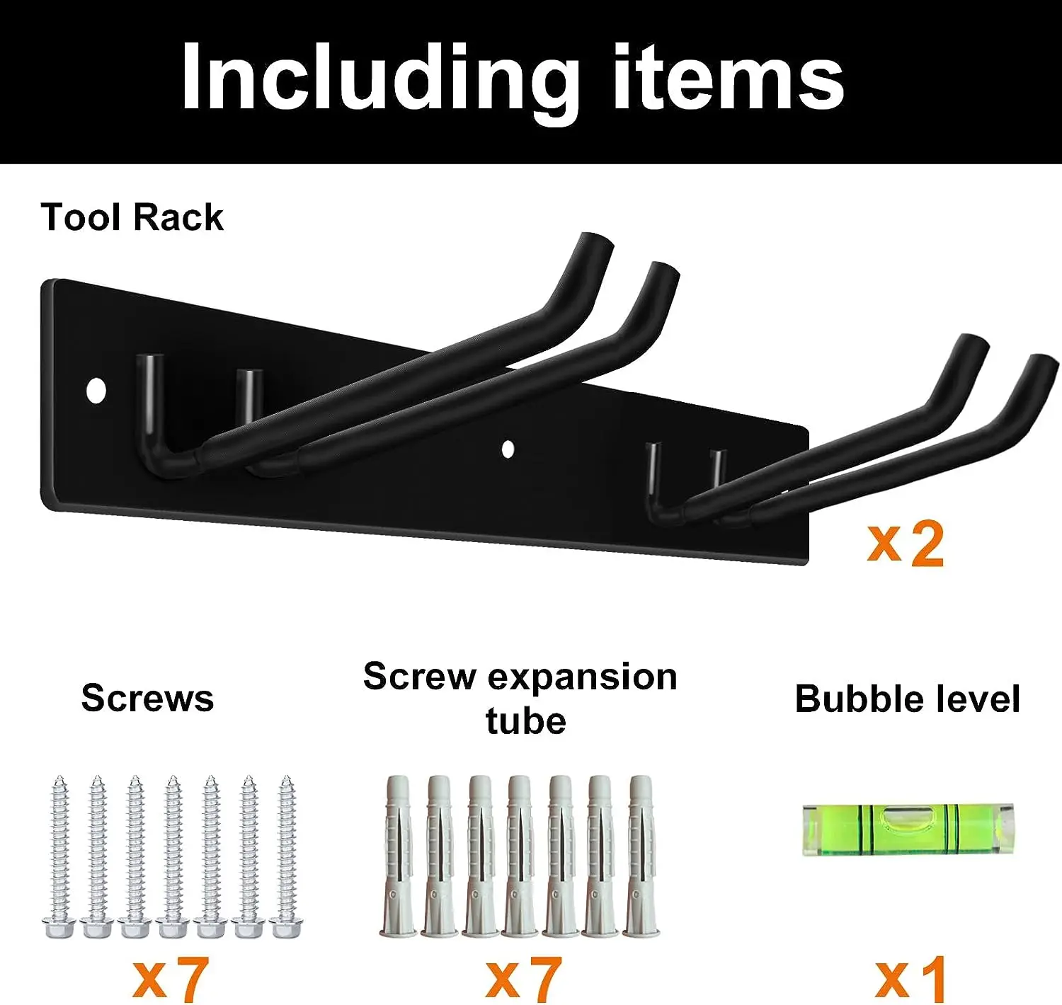 garden wall cleaning tools storage display rack shelf bin