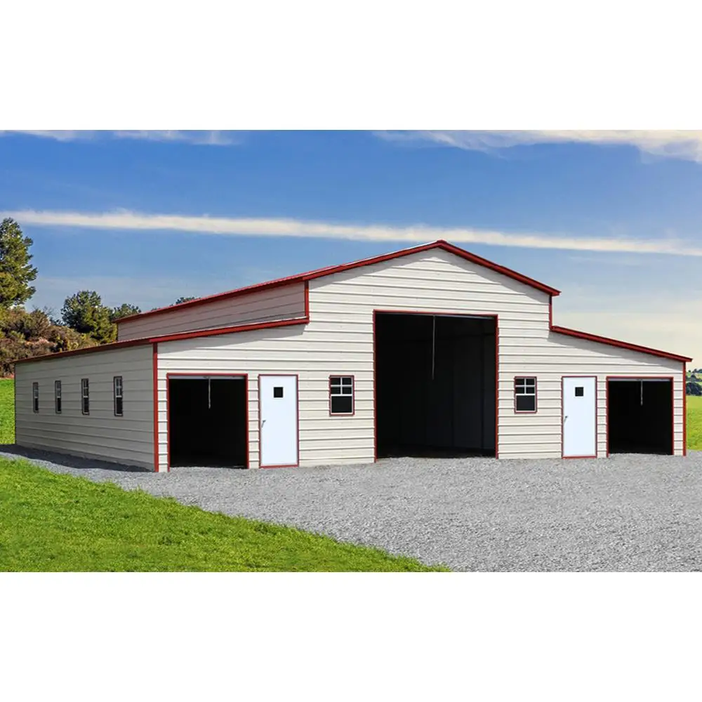Low cost sandwich panel quick build steel structure storage units warehouse construction