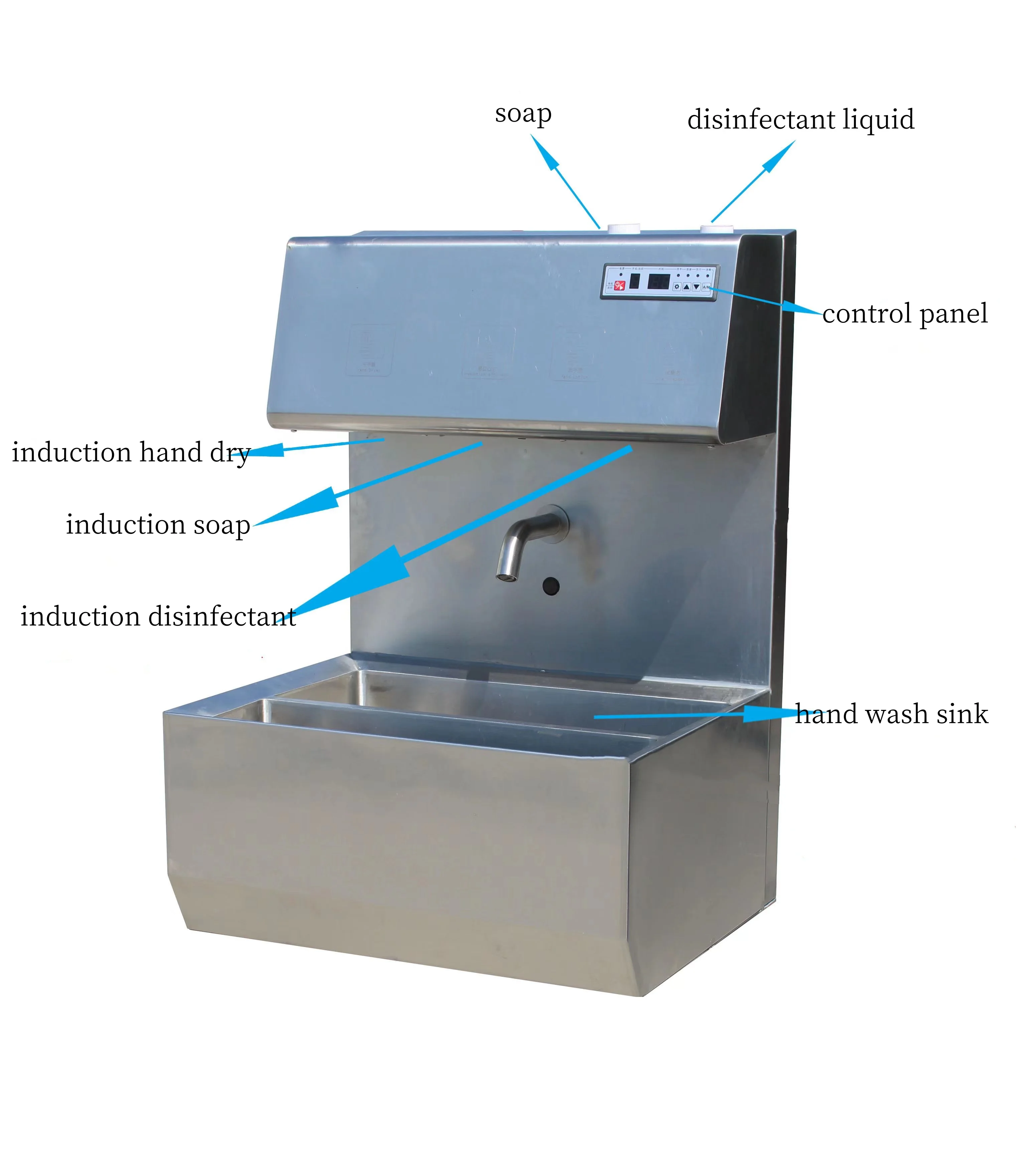 New Electric Industrial All-in-One Hand Washing Disinfection Air-Drying Basin Sink for food factory and Restaurants